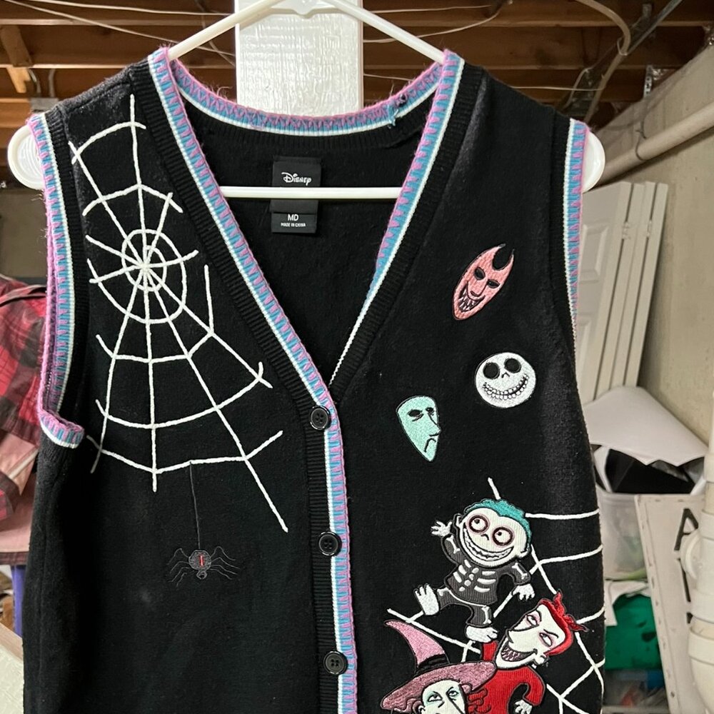 Disney The Nightmare Before Christmas Vest - Size Medium - Spooky & Fun!